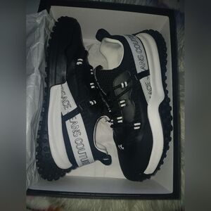 Mens Versace Jean Couture Black Fondo Hyber Sneaker Size 43